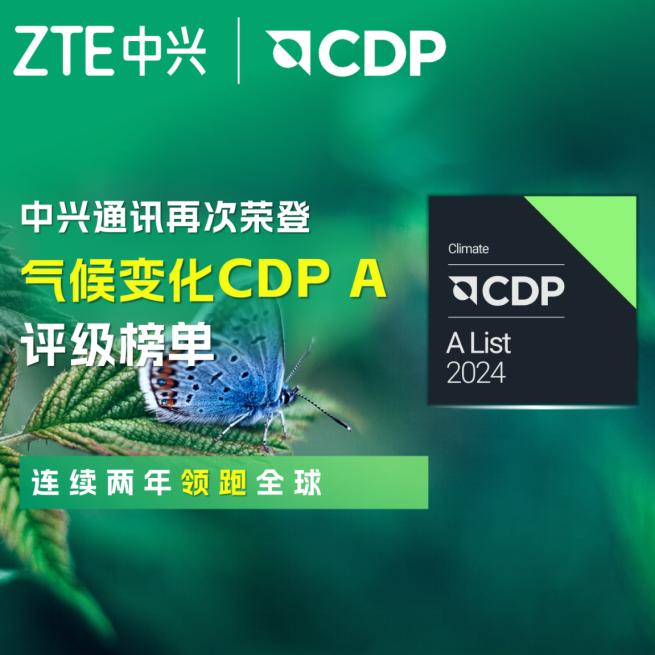 中興通訊蟬聯CDP氣候變化最高評級A級