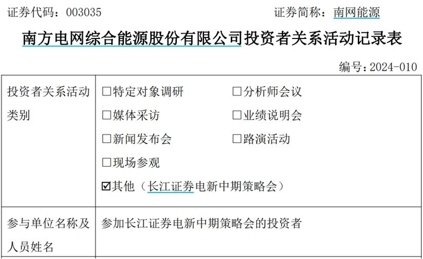 南方電網參與券商中期策略會，表示分佈式光伏項目大多能達到預期收益