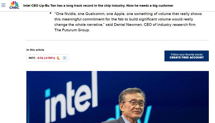 新任CEO能否力挽狂瀾，重塑英特爾昔日輝煌