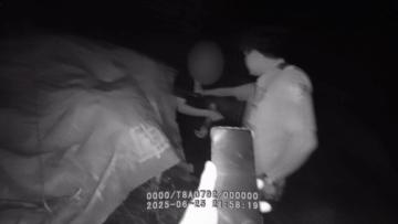 偷櫻桃的賊，與夜巡民警撞個正着！