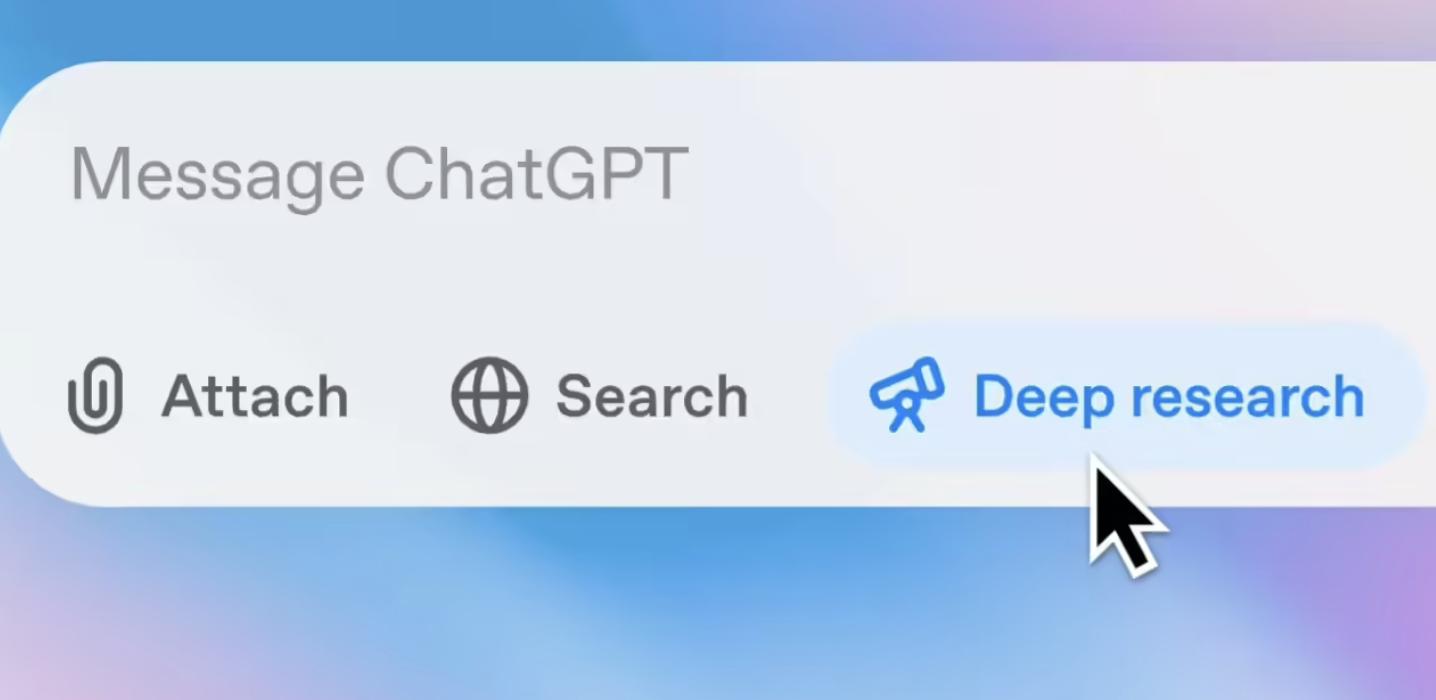 ChatGPT推出“深度研究”功能，目前僅支持文本輸出