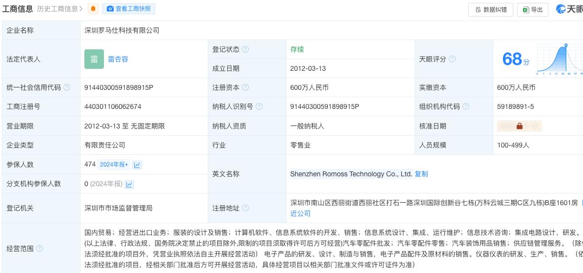 羅馬仕高管變更，雷杏容接任關鍵職務