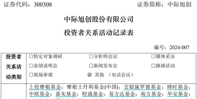 中際旭創接待多家機構調研，表示AI數據中心帶寬需求持續增長