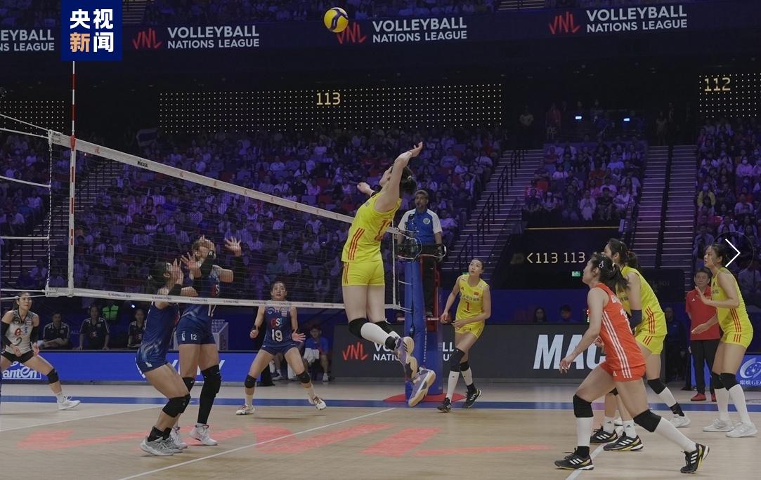 2024世界女排聯賽澳門站中國女排3比0戰勝泰國