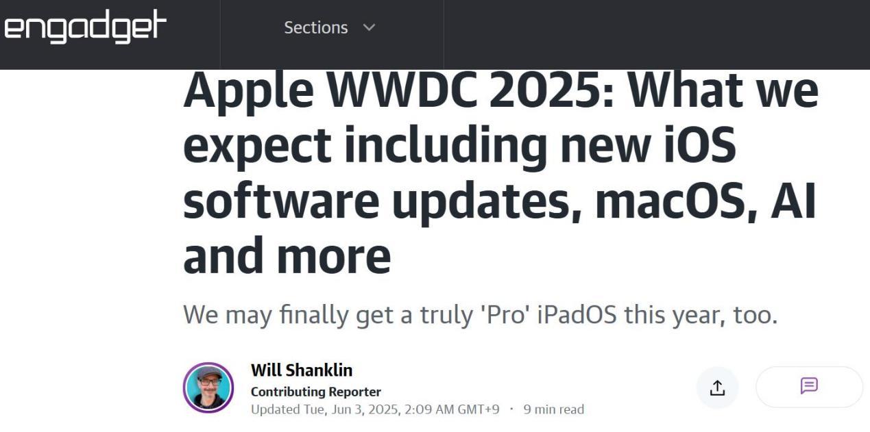 蘋果WWDC 2025前瞻：全平臺視覺革新與AI功能成重點