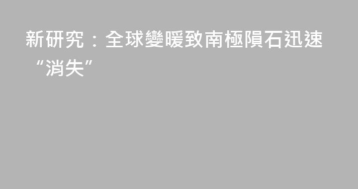 新研究：全球變暖致南極隕石迅速“消失”