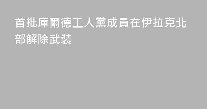 首批庫爾德工人黨成員在伊拉克北部解除武裝