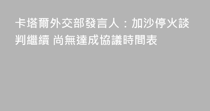 卡塔爾外交部發言人：加沙停火談判繼續 尚無達成協議時間表