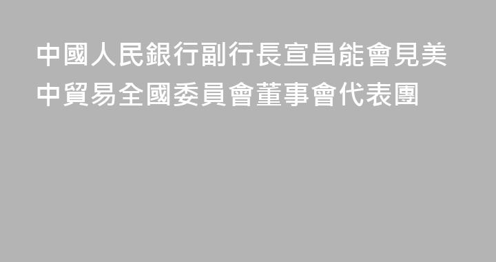 中國人民銀行副行長宣昌能會見美中貿易全國委員會董事會代表團