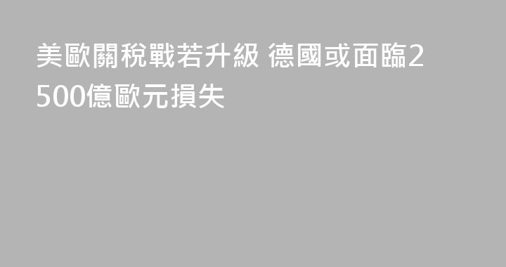 美歐關稅戰若升級 德國或面臨2500億歐元損失