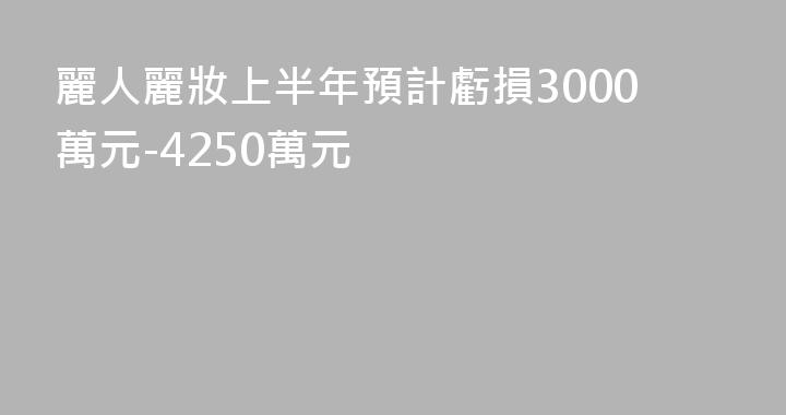 麗人麗妝上半年預計虧損3000萬元-4250萬元
