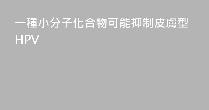 一種小分子化合物可能抑制皮膚型HPV