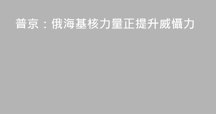 普京：俄海基核力量正提升威懾力