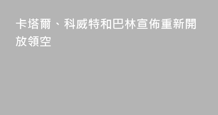 卡塔爾、科威特和巴林宣佈重新開放領空