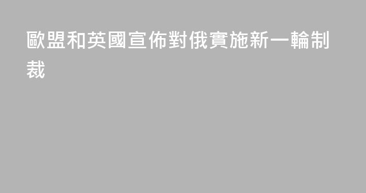 歐盟和英國宣佈對俄實施新一輪制裁