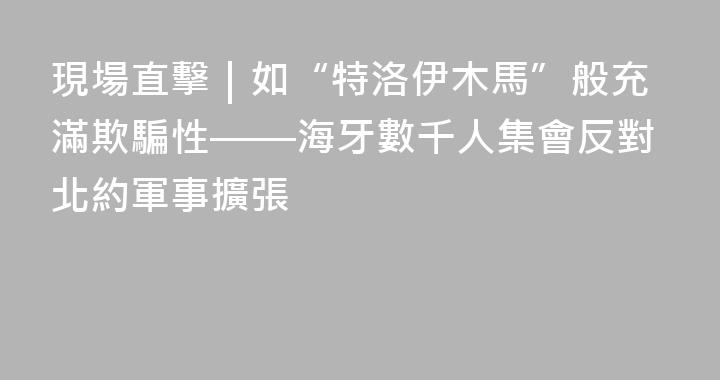 現場直擊｜如“特洛伊木馬”般充滿欺騙性——海牙數千人集會反對北約軍事擴張