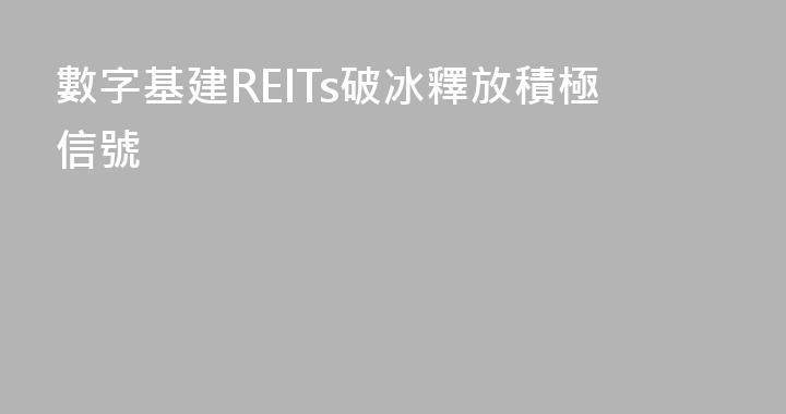 數字基建REITs破冰釋放積極信號