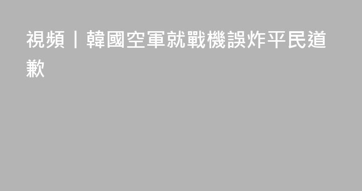 視頻丨韓國空軍就戰機誤炸平民道歉