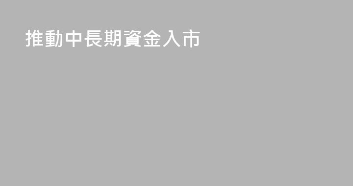 推動中長期資金入市