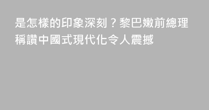 是怎樣的印象深刻？黎巴嫩前總理稱讚中國式現代化令人震撼