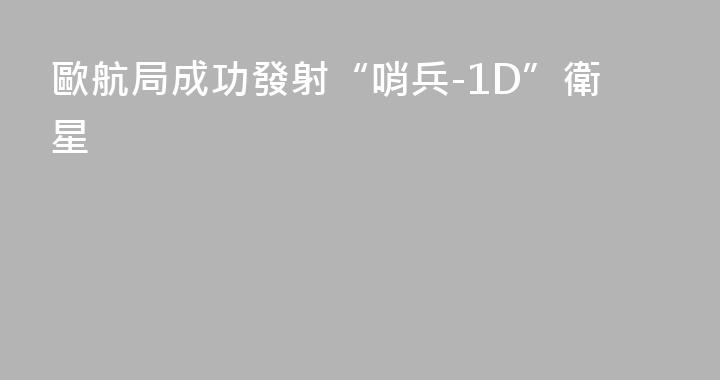 歐航局成功發射“哨兵-1D”衛星