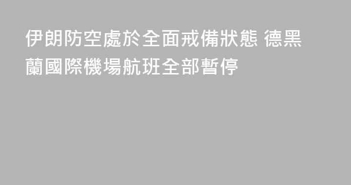 伊朗防空處於全面戒備狀態 德黑蘭國際機場航班全部暫停