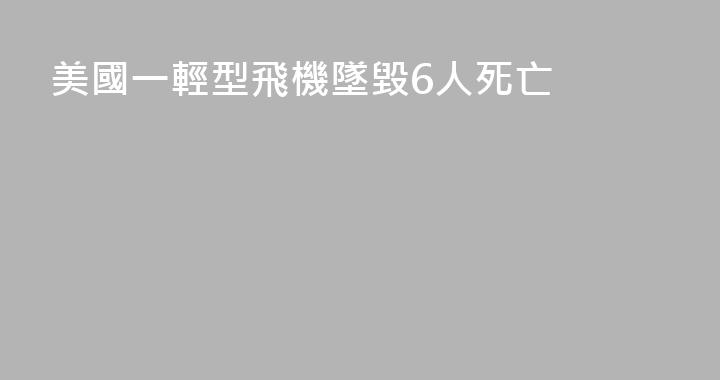 美國一輕型飛機墜毀6人死亡