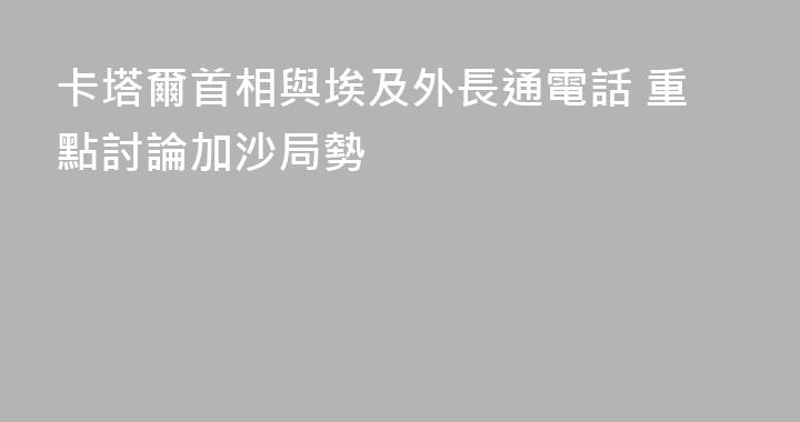 卡塔爾首相與埃及外長通電話 重點討論加沙局勢