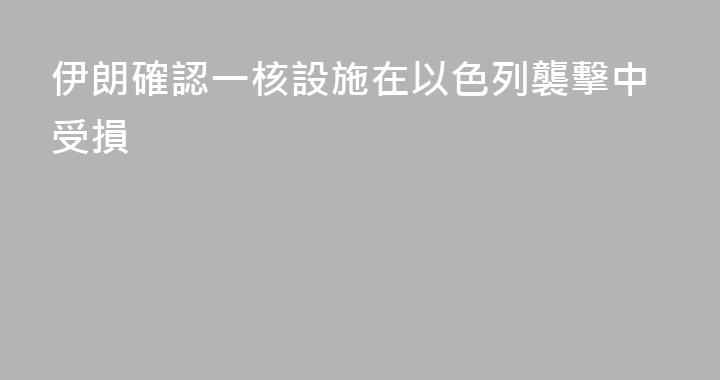 伊朗確認一核設施在以色列襲擊中受損