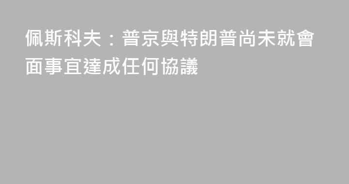 佩斯科夫：普京與特朗普尚未就會面事宜達成任何協議