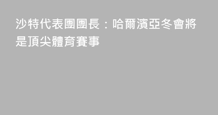 沙特代表團團長：哈爾濱亞冬會將是頂尖體育賽事