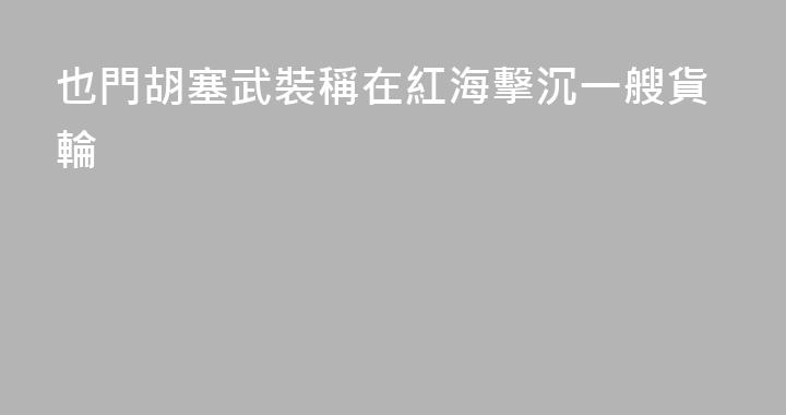 也門胡塞武裝稱在紅海擊沉一艘貨輪
