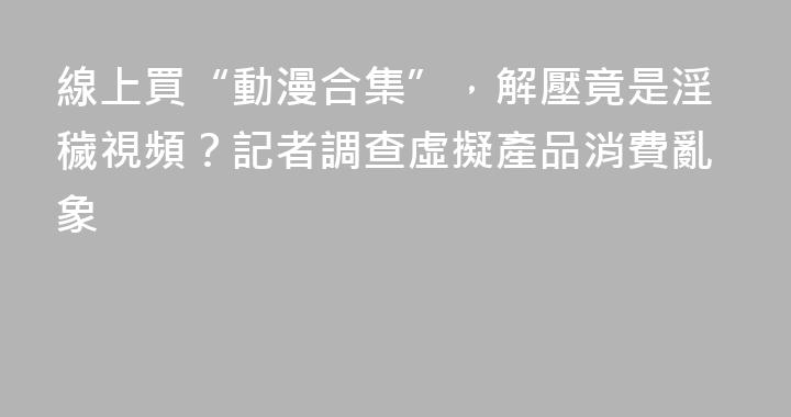 線上買“動漫合集”，解壓竟是淫穢視頻？記者調查虛擬產品消費亂象