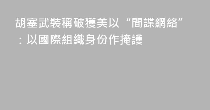 胡塞武裝稱破獲美以“間諜網絡”：以國際組織身份作掩護