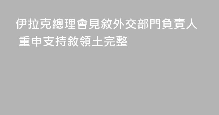 伊拉克總理會見敘外交部門負責人 重申支持敘領土完整