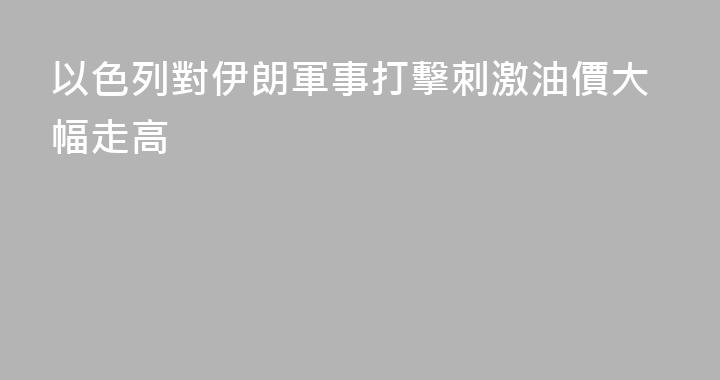 以色列對伊朗軍事打擊刺激油價大幅走高