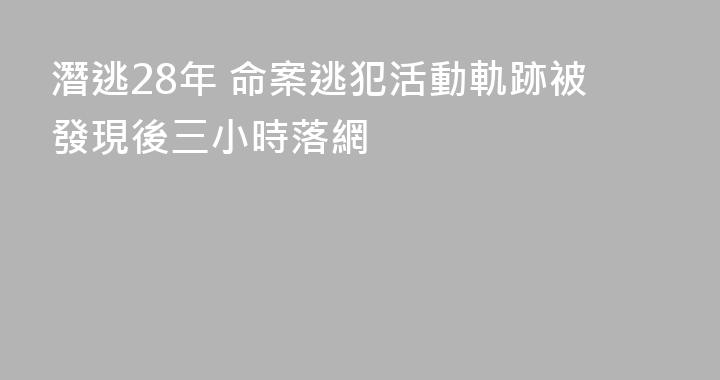 潛逃28年 命案逃犯活動軌跡被發現後三小時落網