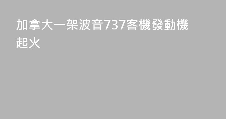 加拿大一架波音737客機發動機起火