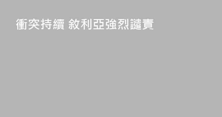 衝突持續 敘利亞強烈譴責