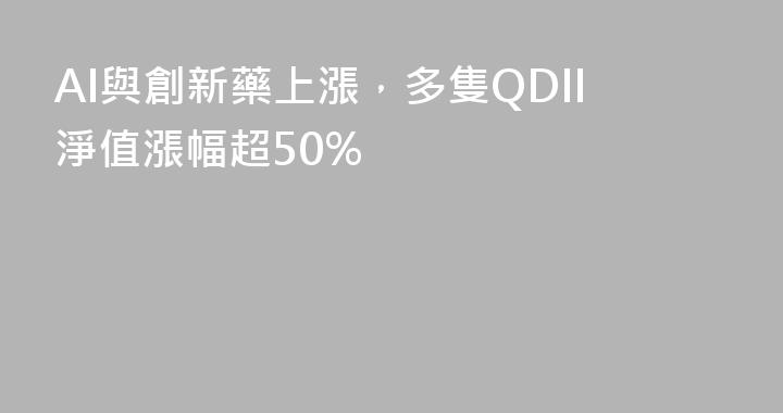 AI與創新藥上漲，多隻QDII淨值漲幅超50%