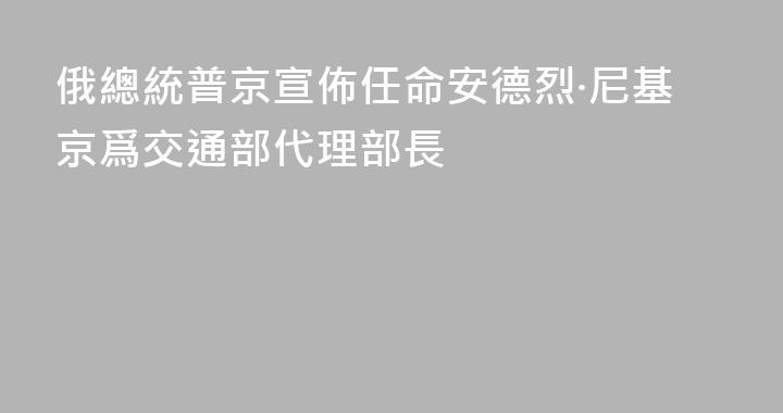 俄總統普京宣佈任命安德烈·尼基京爲交通部代理部長
