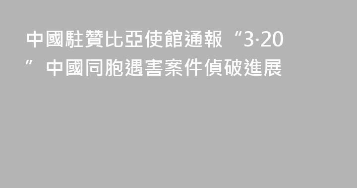 中國駐贊比亞使館通報“3·20”中國同胞遇害案件偵破進展