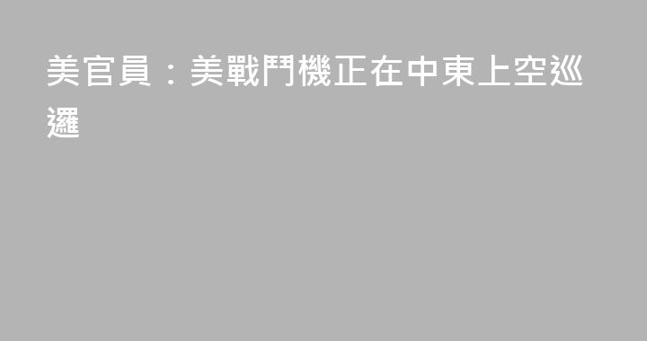 美官員：美戰鬥機正在中東上空巡邏