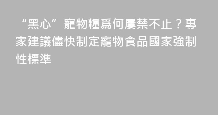 “黑心”寵物糧爲何屢禁不止？專家建議儘快制定寵物食品國家強制性標準