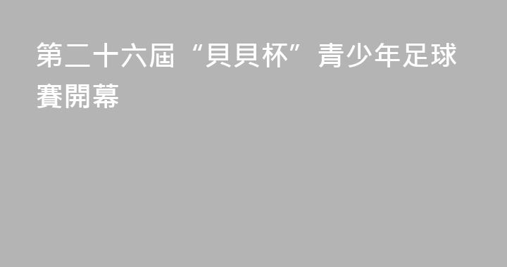 第二十六屆“貝貝杯”青少年足球賽開幕