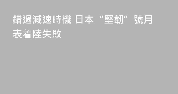 錯過減速時機 日本“堅韌”號月表着陸失敗