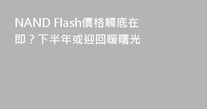 NAND Flash價格觸底在即？下半年或迎回暖曙光