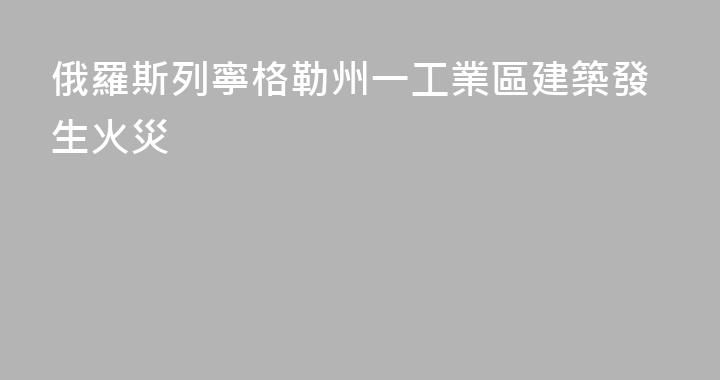 俄羅斯列寧格勒州一工業區建築發生火災