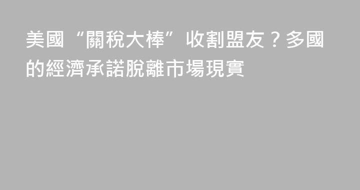 美國“關稅大棒”收割盟友？多國的經濟承諾脫離市場現實