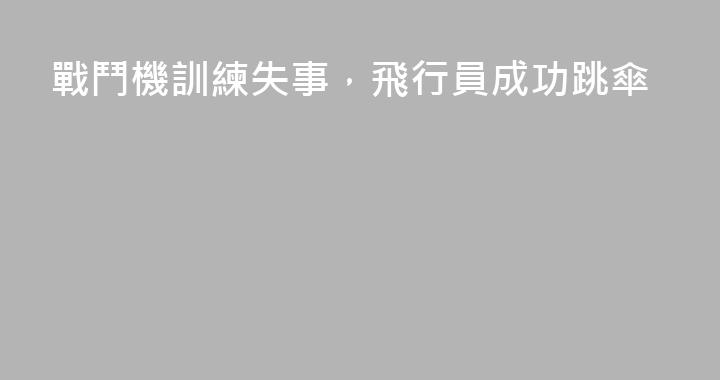 戰鬥機訓練失事，飛行員成功跳傘